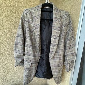 Plaid womens blazer